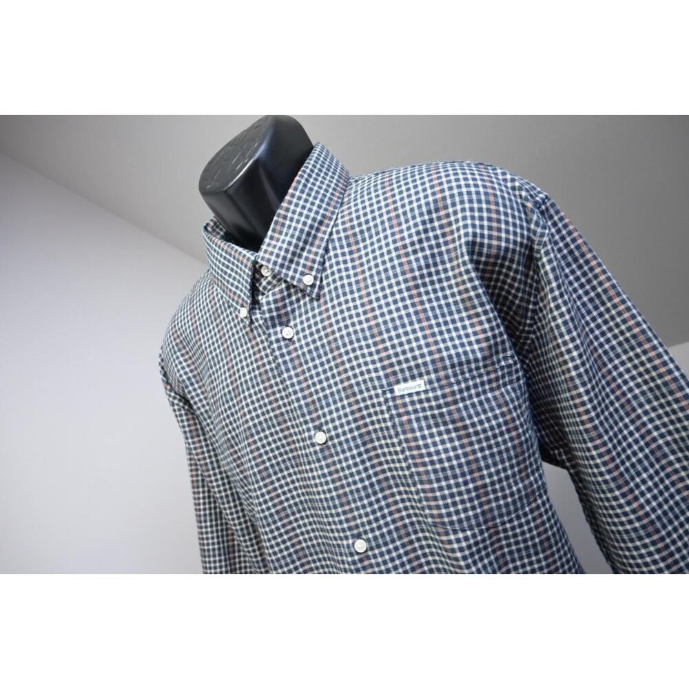 Barbour Sport Country Dress Shirt Comfort Fit Plaid Long Sleeve Mens Sz 2XL XXL